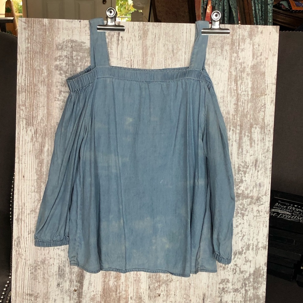 Blue Jean Spaghetti Strap Shirt